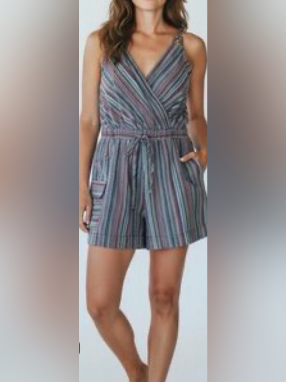 Wild Fable Striped Romper Cotton/Poly Blend